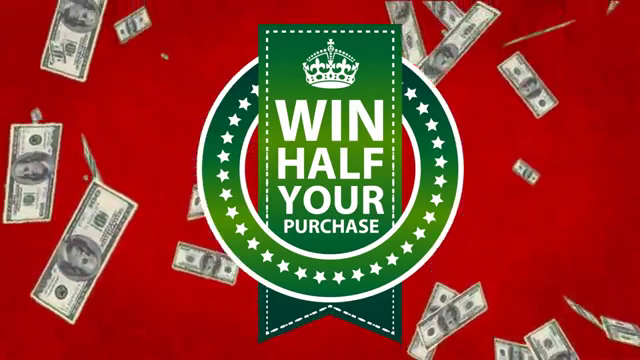 Win Half Your Purchase